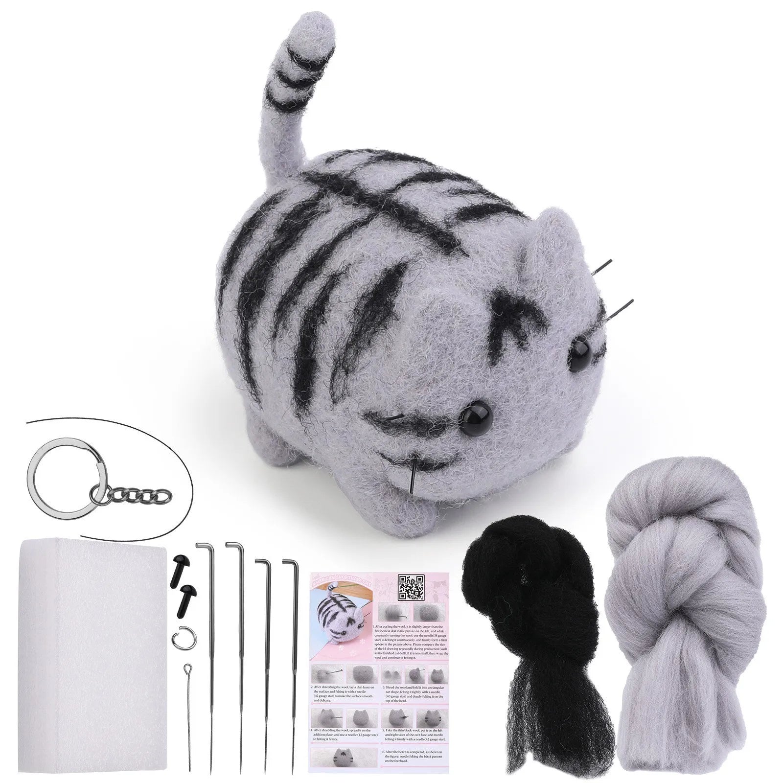 Dog & Cat Wool Needle Felting Kit