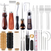 KRABALL Leather Craft Tool Kit – Professional Hand Sewing, Punching & Carving Set for DIY Leather Repair