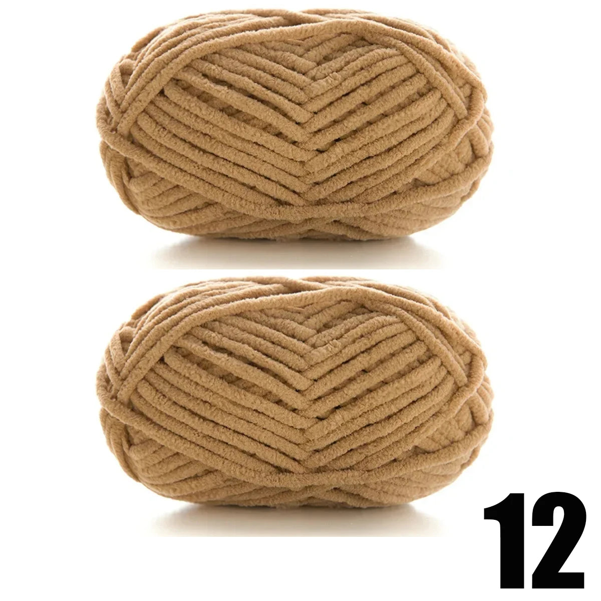 2pcs x 50g Soft Chenille Velvet Yarn