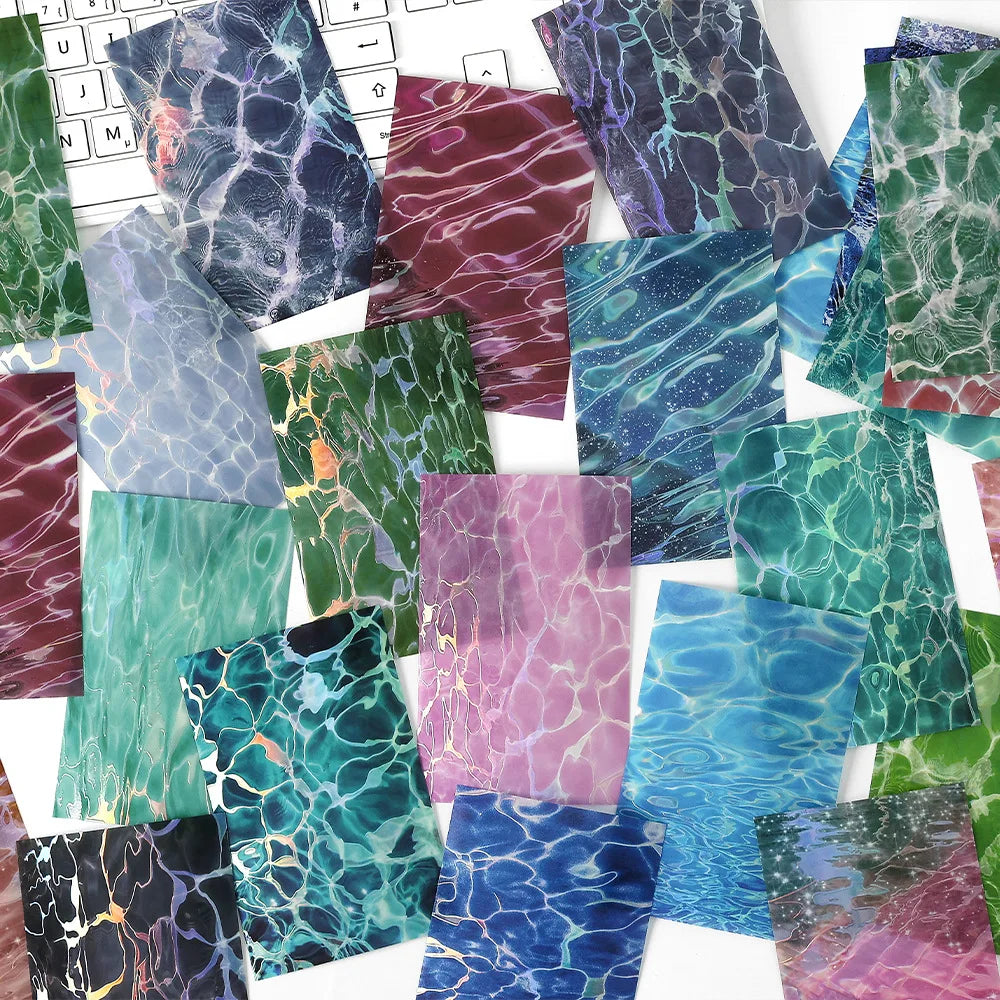 10pcs Wave Ripple Background Stickers