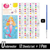 12 Sheets Portable Watercolor Painting Book – Kids Coloring & Drawing Book with Paint Brush