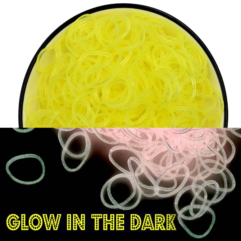 600pcs Glow in the Dark Loom Bands