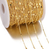 2 Meters No-Fade Sequins Chain Necklace – Gold & Silver Metal Copper Cable Chain for Jewelry Making & DIY Crafts