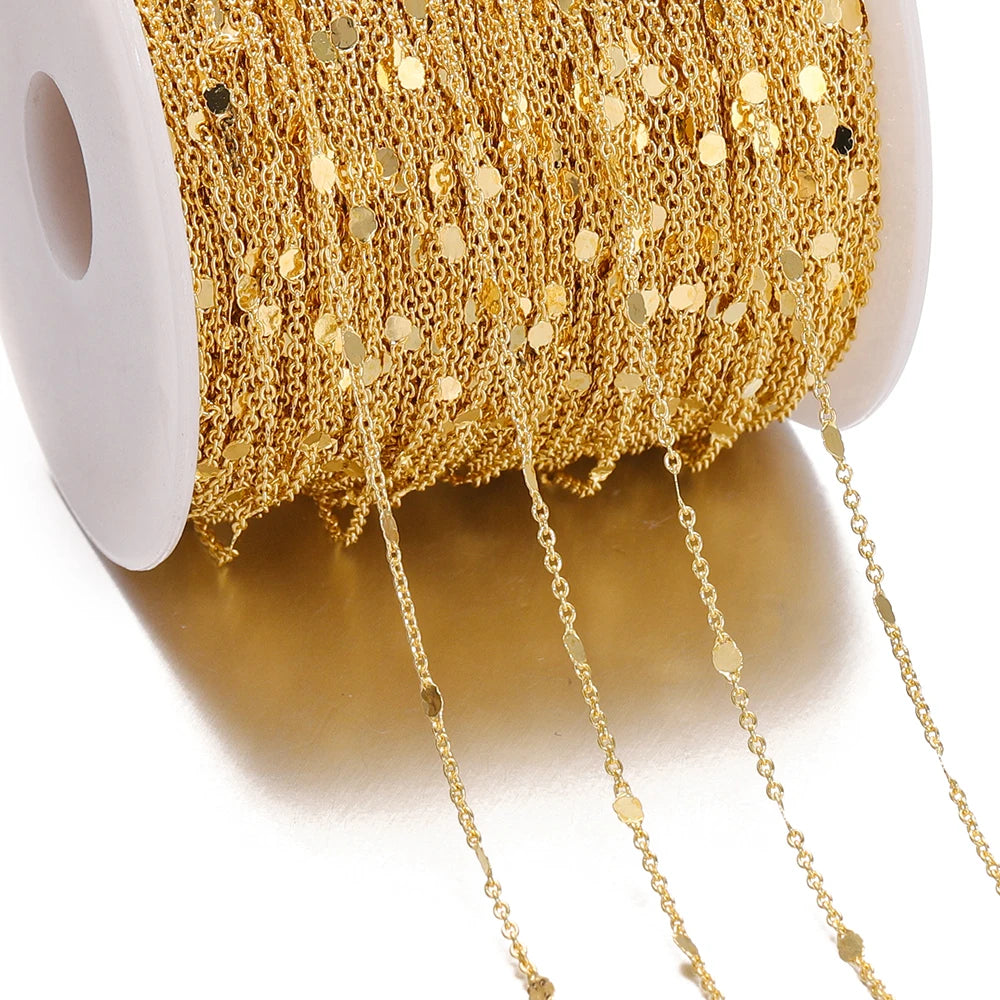 2 Meters No-Fade Sequins Chain Necklace