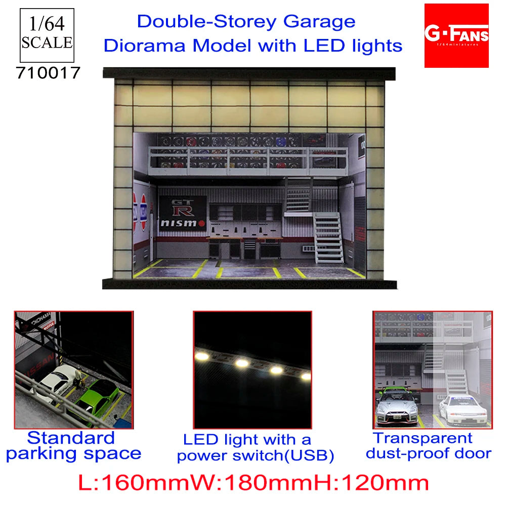1:64 Scale Diorama Car Garage Model