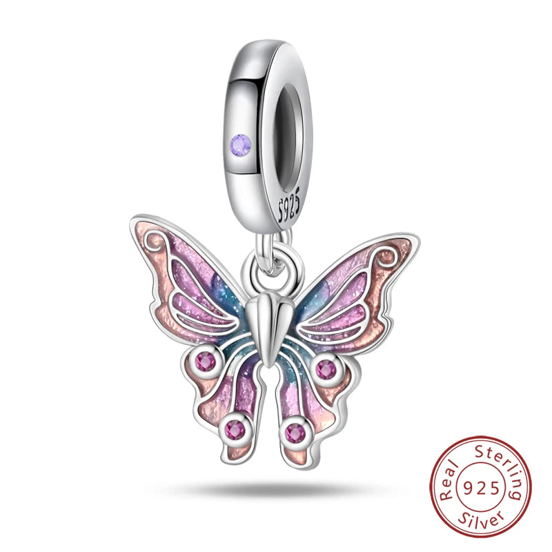 S925 Silver Luminous Firefly & Star Charms (3mm)