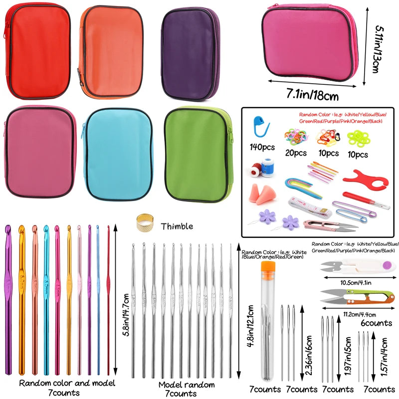 Fenrry Crochet Hooks Kit with Case & Accessories