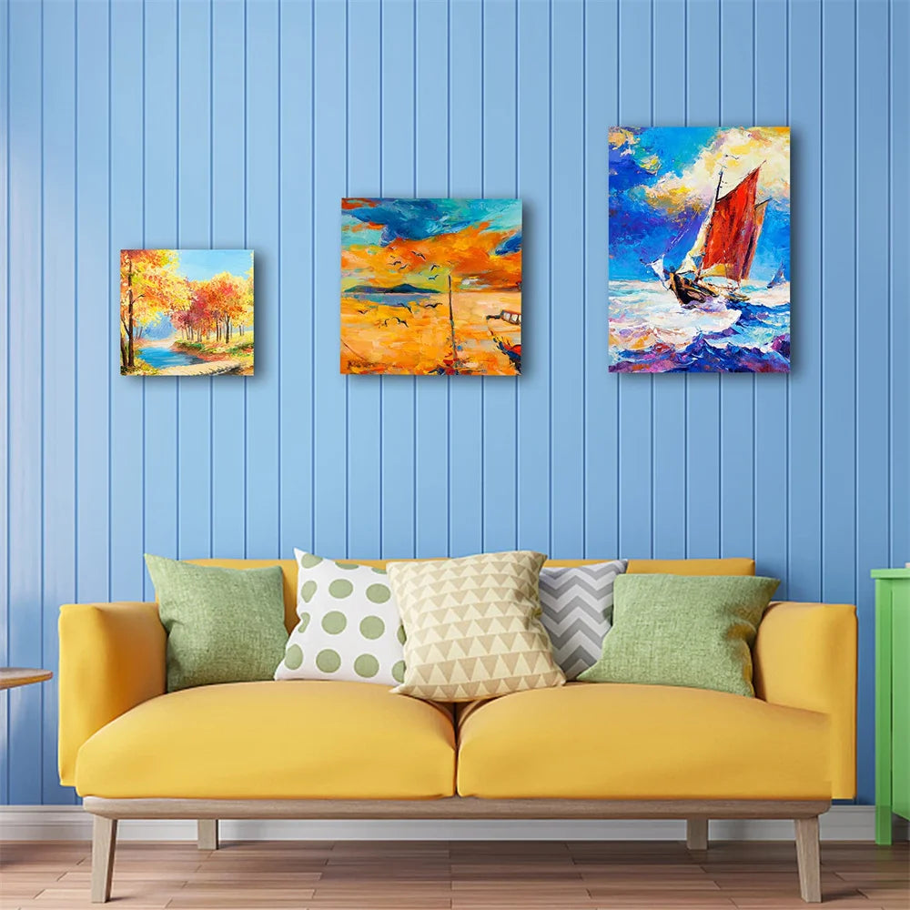 10pcs Square Blank Stretched Canvas with Wooden Frames