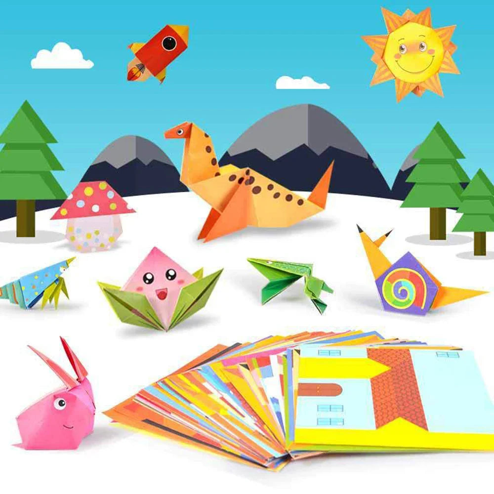 54-Page Montessori 3D Animal Origami Craft Book