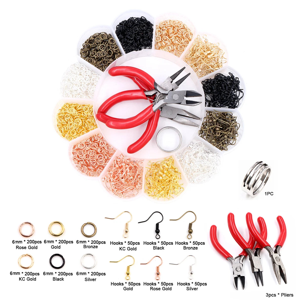 Jump Rings Set (3–10mm, 8 Colors) for Jewelry Making