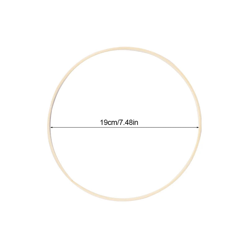 5Pcs Wooden Bamboo Hoops