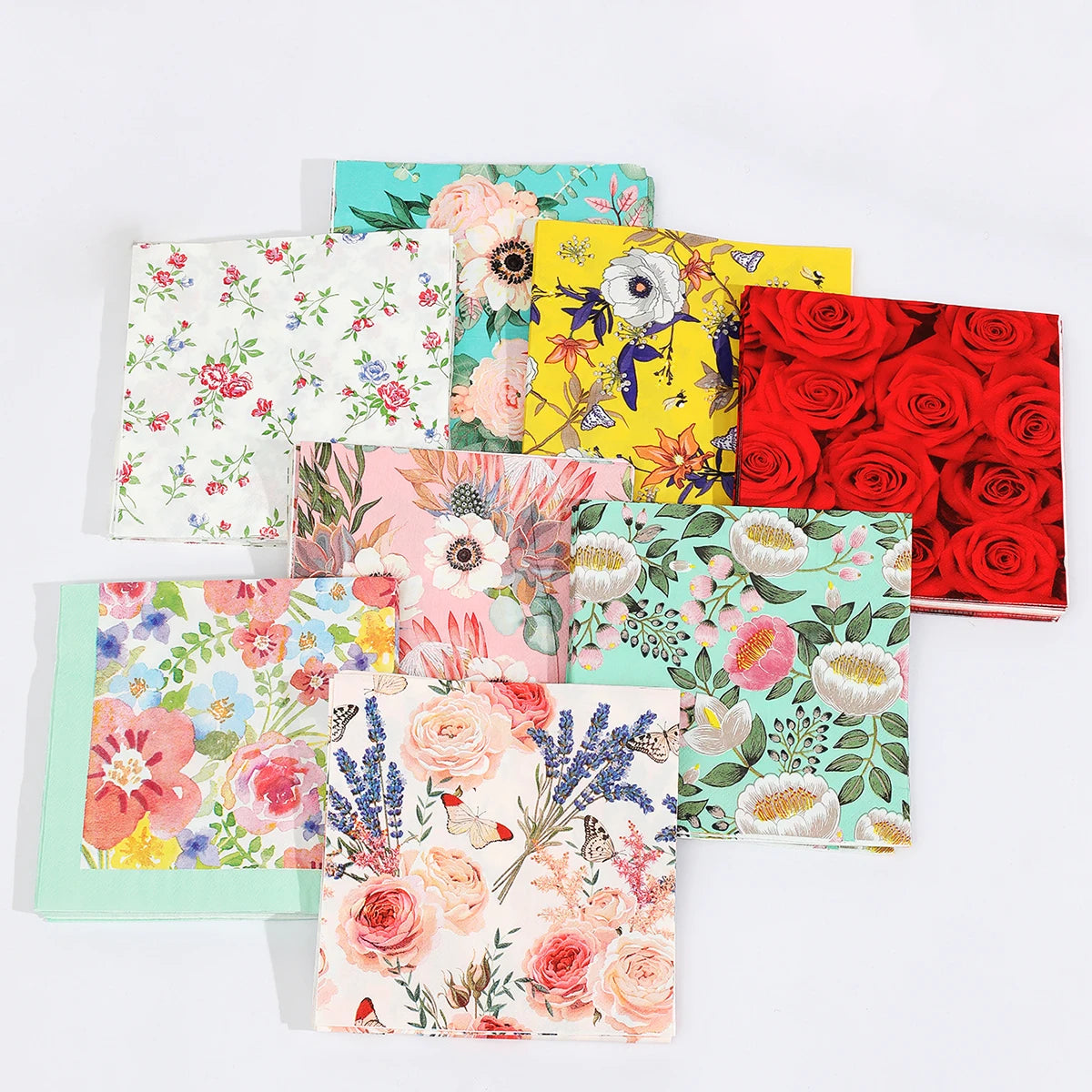INS Style Floral Paper Napkins