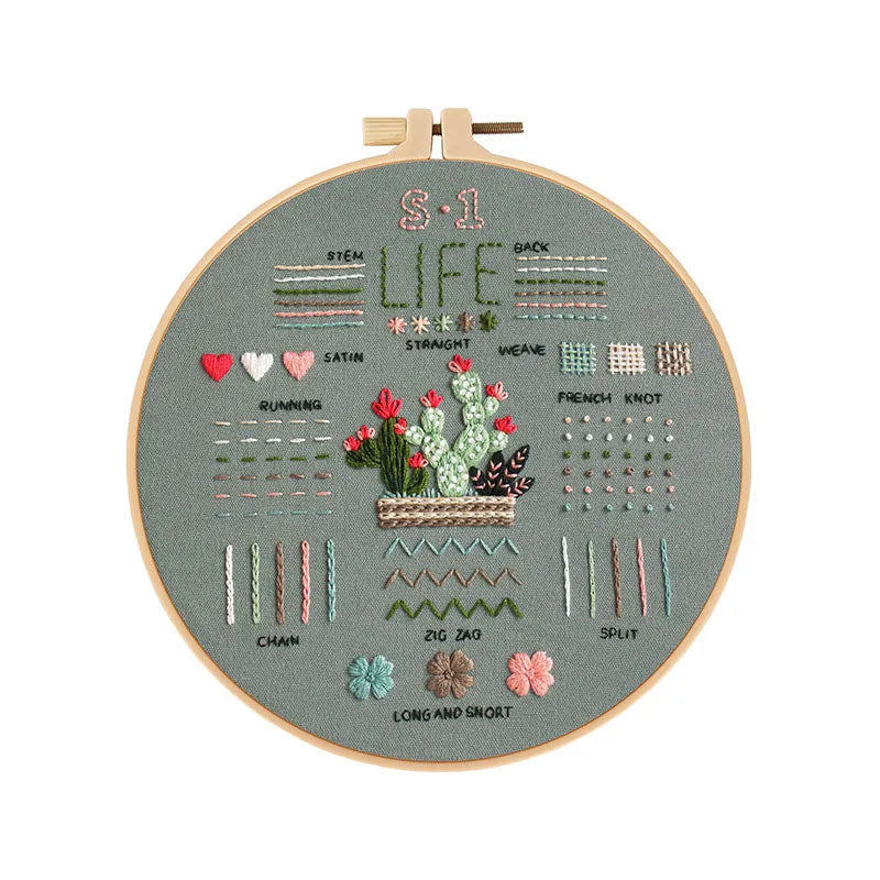 3 Sets Embroidery Starter Kits