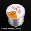 100m Crystal Elastic Beading Thread – Stretch Cord for DIY Jewelry Making, Bracelets & Necklaces (0.5–1mm Thickness)