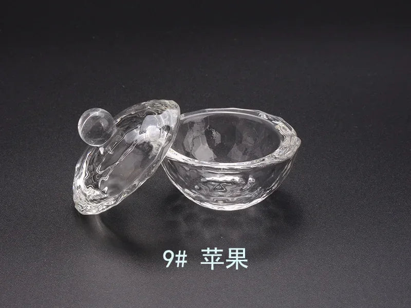 Crystal Glass Octagonal Dappen Dish with Lid