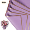 10 Sheets Waterproof Flower Wrapping Paper with Gold Edges – Elegant Bouquet Packaging for DIY Weddings & Gifts