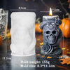 Skull Flower Snake Column Candle Mold – Halloween Geometric Silicone Mold for DIY Aromatherapy, Resin, and Gypsum Crafts