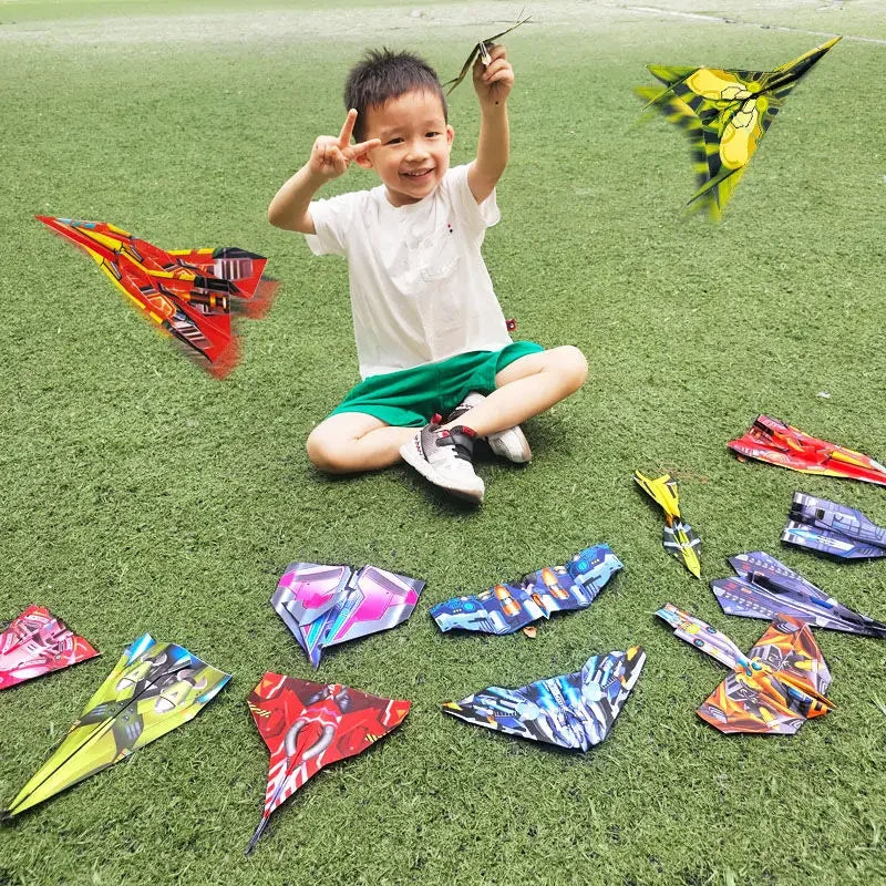 Colorful Origami Paper Plane Puzzle Craft Toy