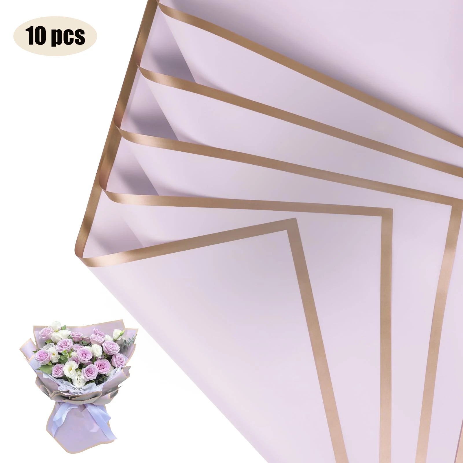 10 Sheets Waterproof Flower Wrapping Paper