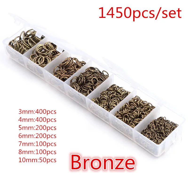 Jump Rings Set (3–10mm, 8 Colors) for Jewelry Making