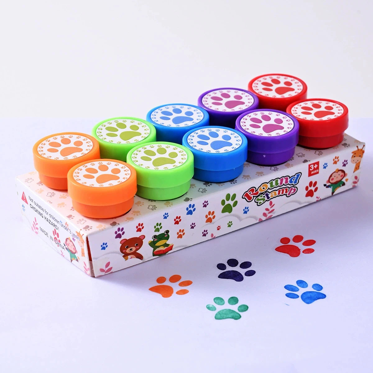 10pcs Assorted Self-Inking Stamps for Kids