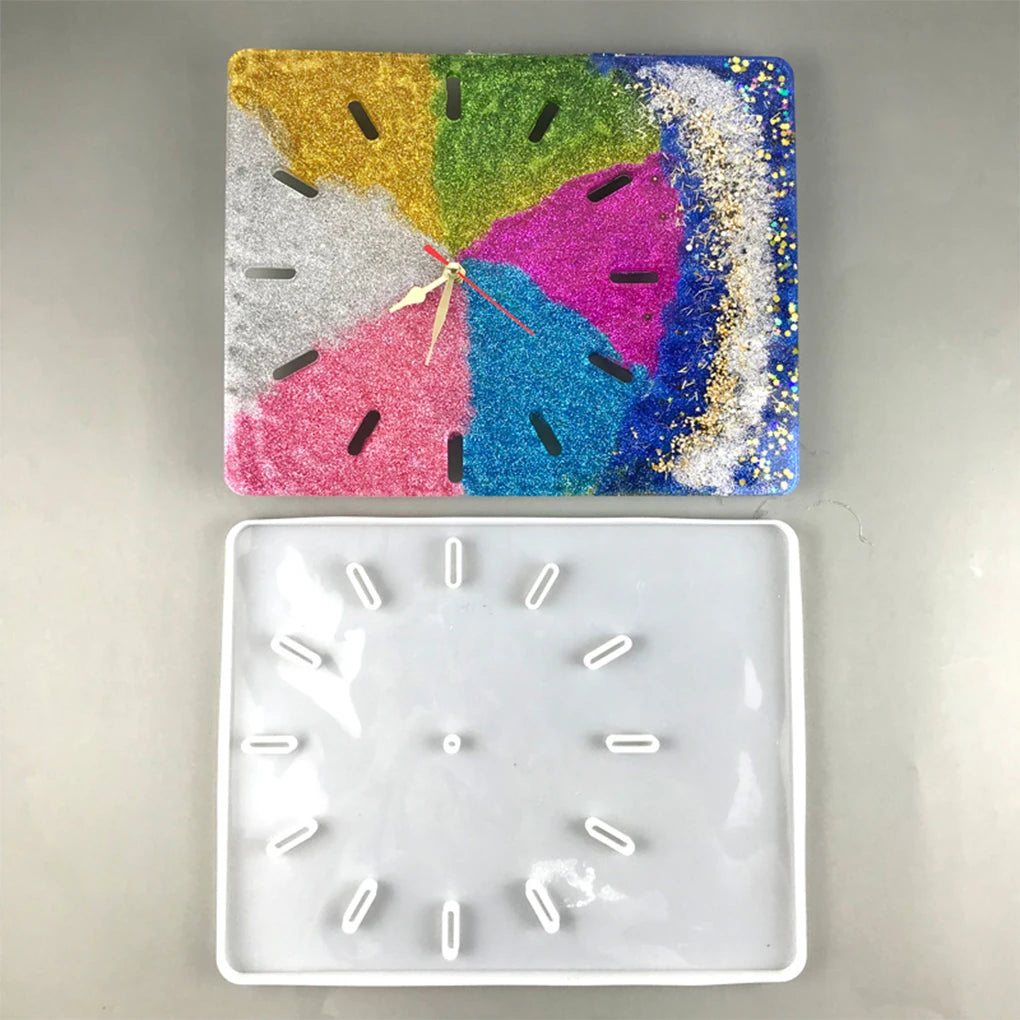 White DIY Silicone Clock Mold