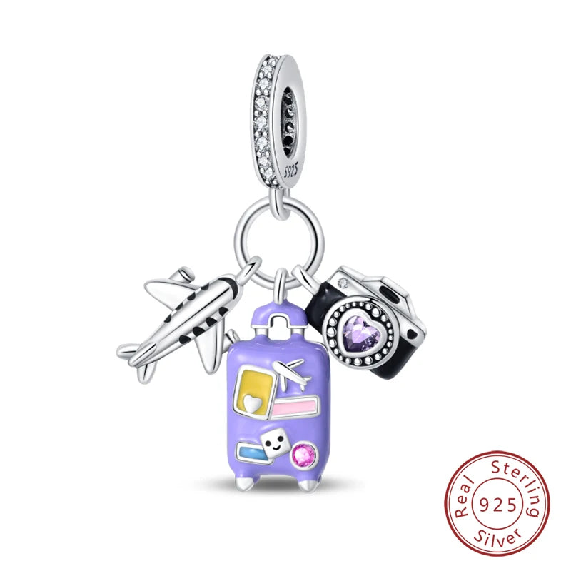 S925 Silver Luminous Firefly & Star Charms (3mm)