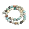 Natural Amazonite Round Beads – Smooth Mixed Gemstone for DIY Jewelry Making, Bracelet, Necklace, 15