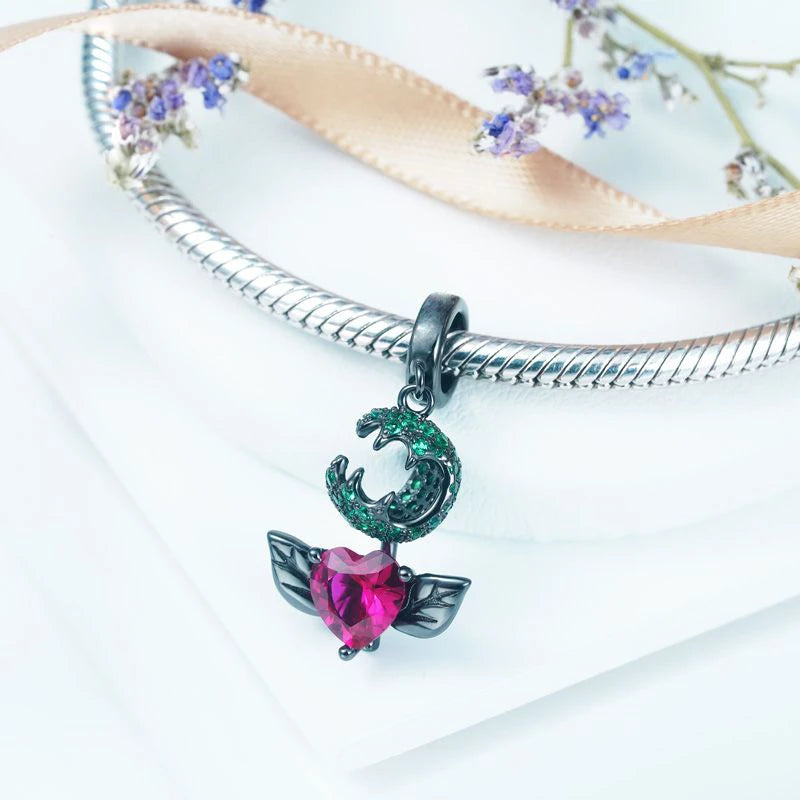 925 Sterling Silver Black Mysterious Charms