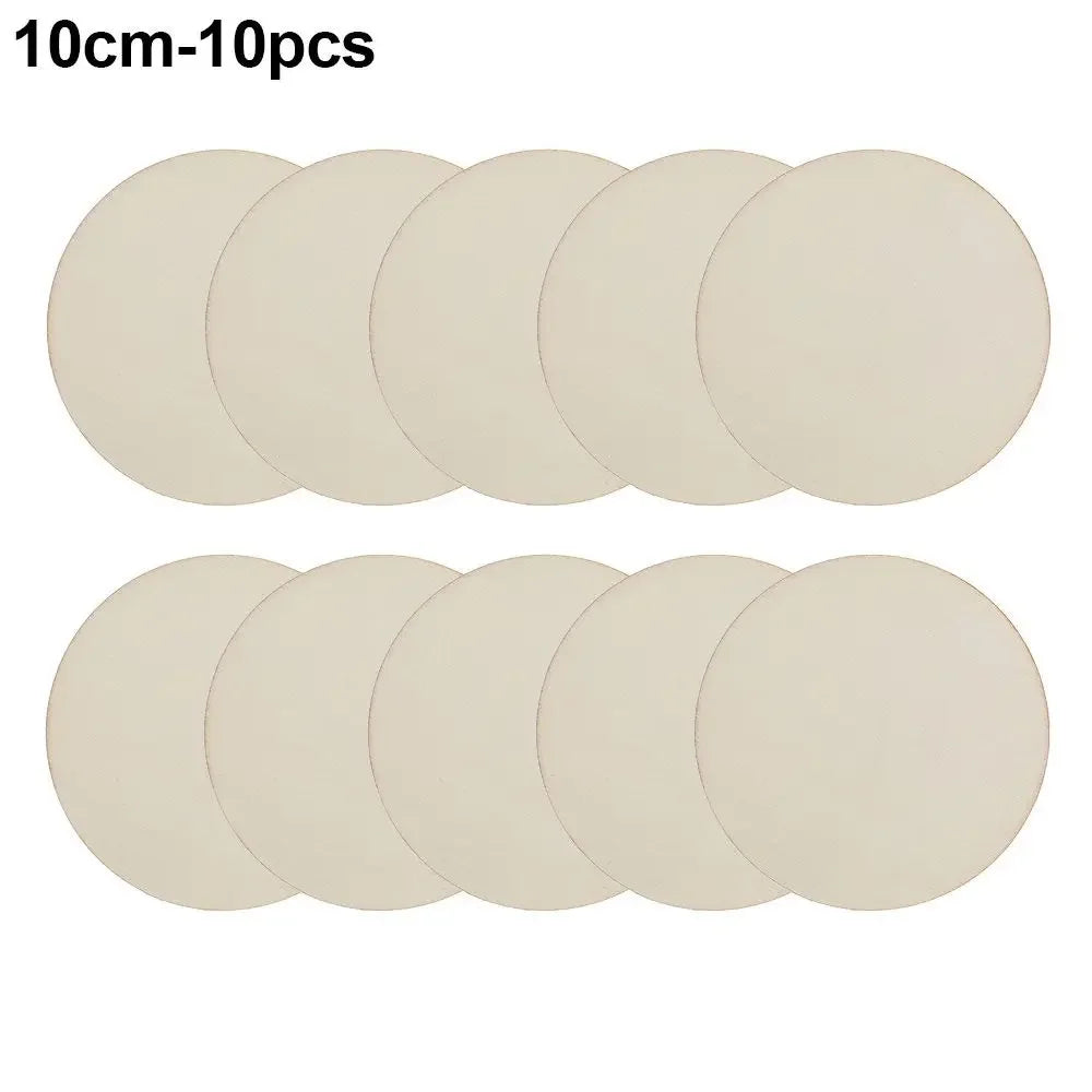 Round Wood Circles – 3/5/10pcs Blank Wooden Discs