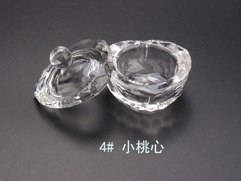 Crystal Glass Octagonal Dappen Dish with Lid