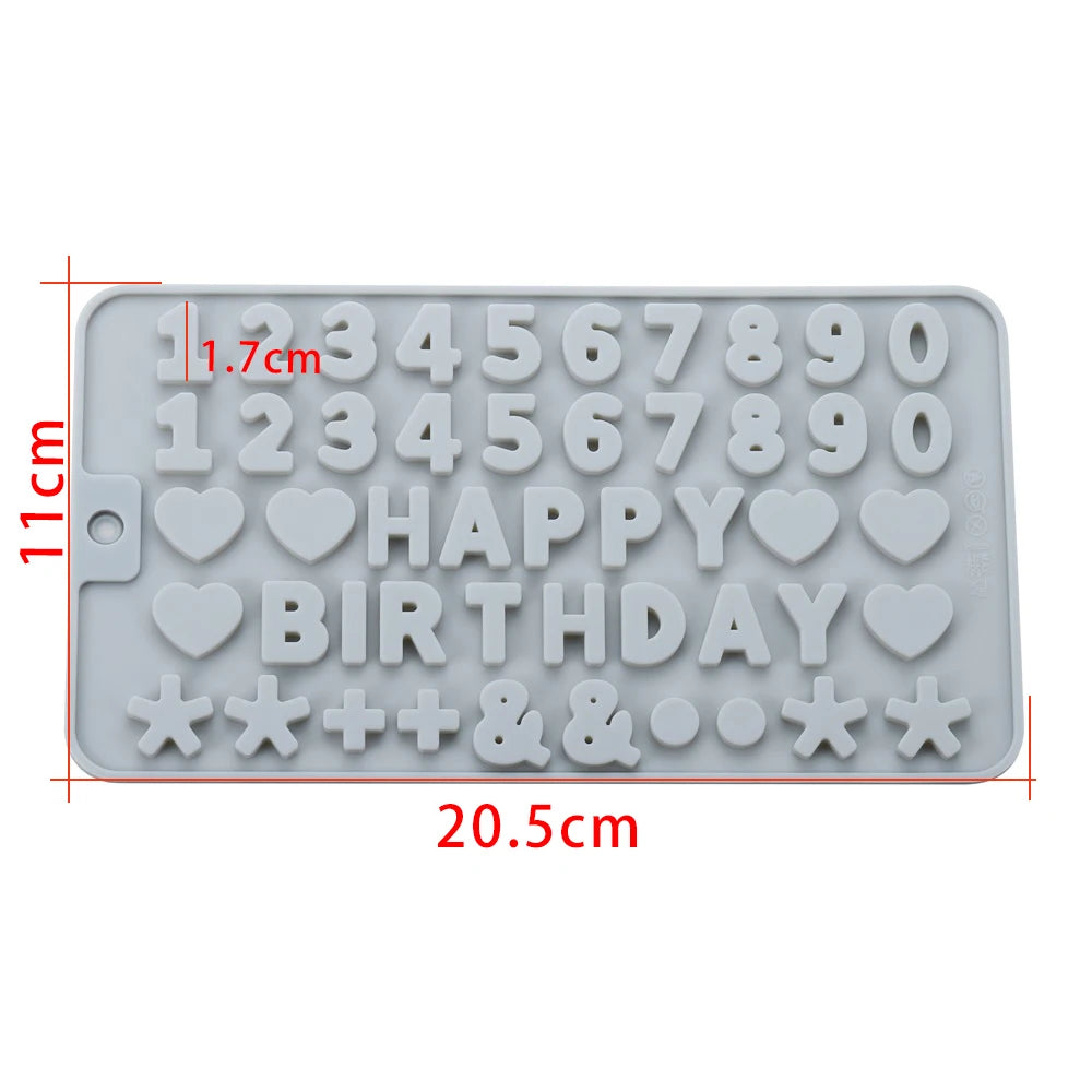 Alphabet & Number Silicone Resin Molds