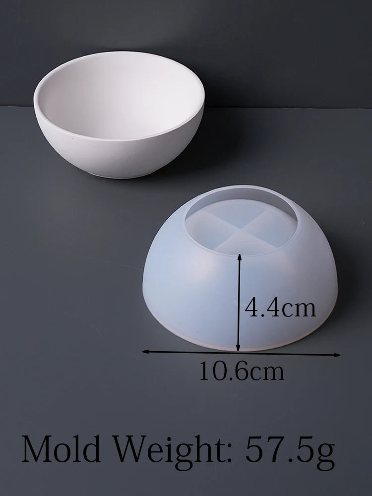 Round Concrete Bowl Silicone Mold
