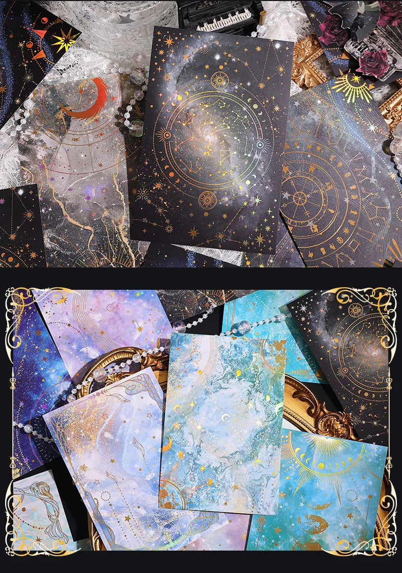 15pcs Dreamy Sky Theme Craft Paper Set