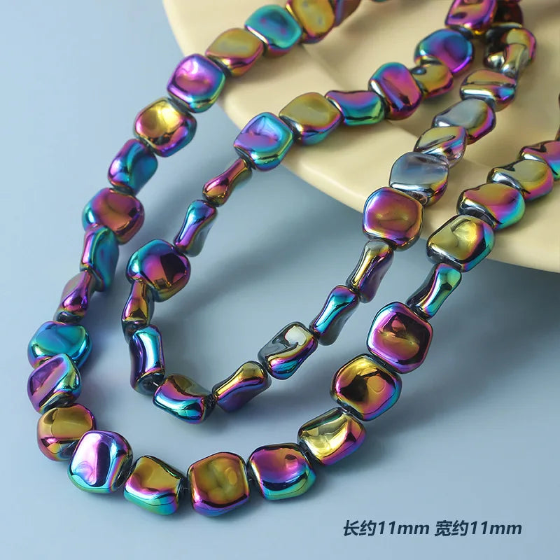 20pcs 11mm Irregular Lampwork Glass Beads