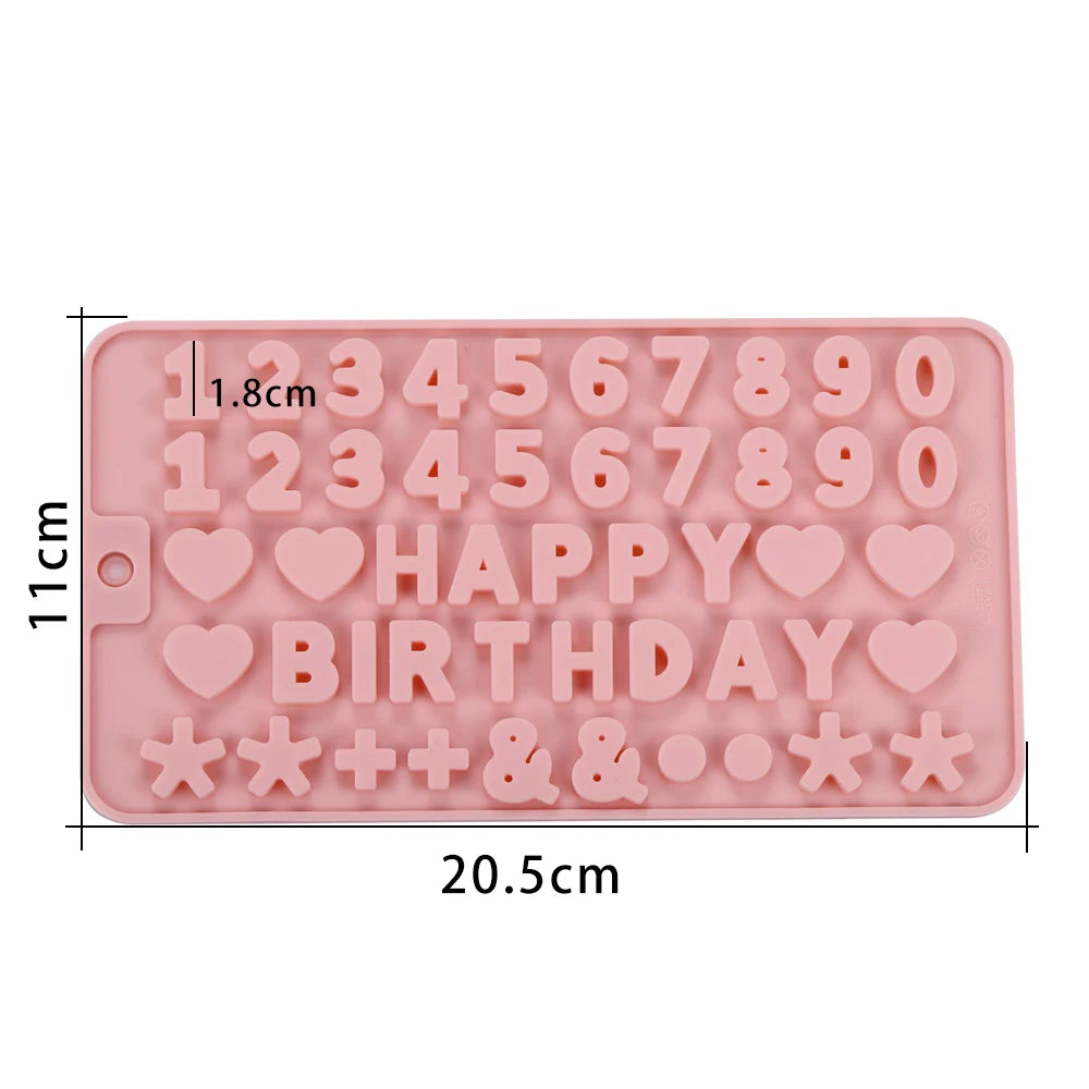 Alphabet & Number Silicone Resin Molds