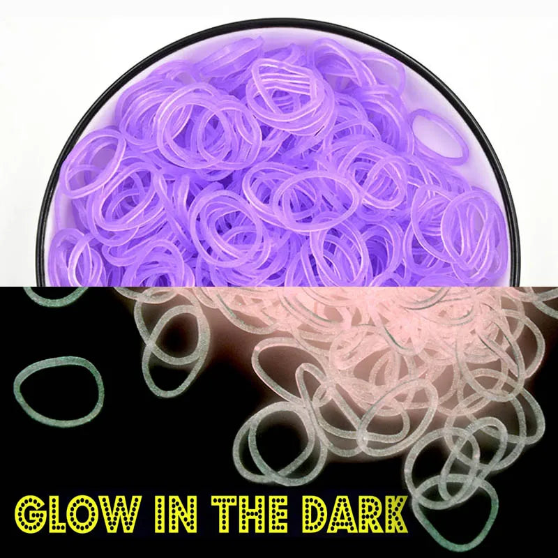 600pcs Glow in the Dark Loom Bands