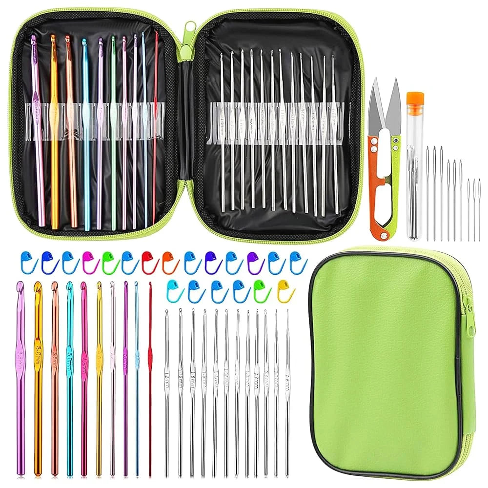 Fenrry Crochet Hooks Kit with Case & Accessories