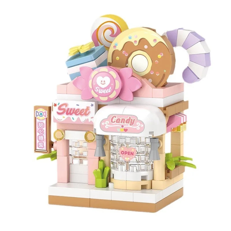 Mini Street View Building Blocks Toy Set