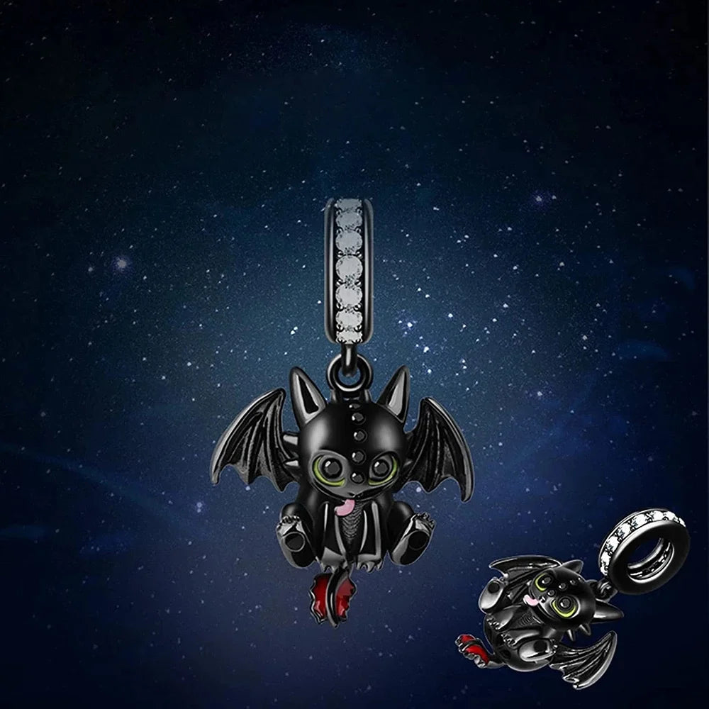 925 Sterling Silver Black Mysterious Charms