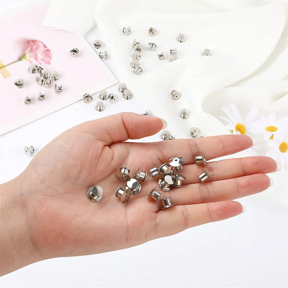 10/30/50pcs Safety Brooch Lock Metal Pin Backs