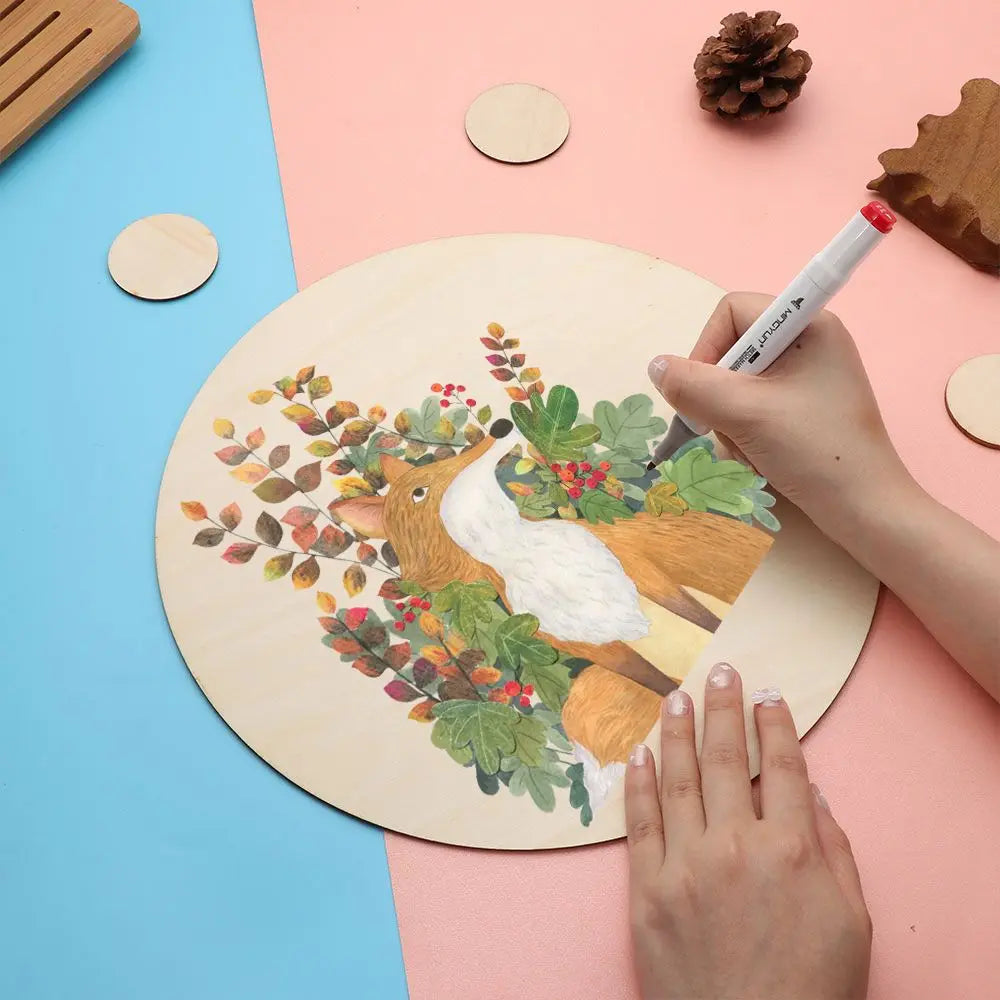 Round Wood Circles – 3/5/10pcs Blank Wooden Discs