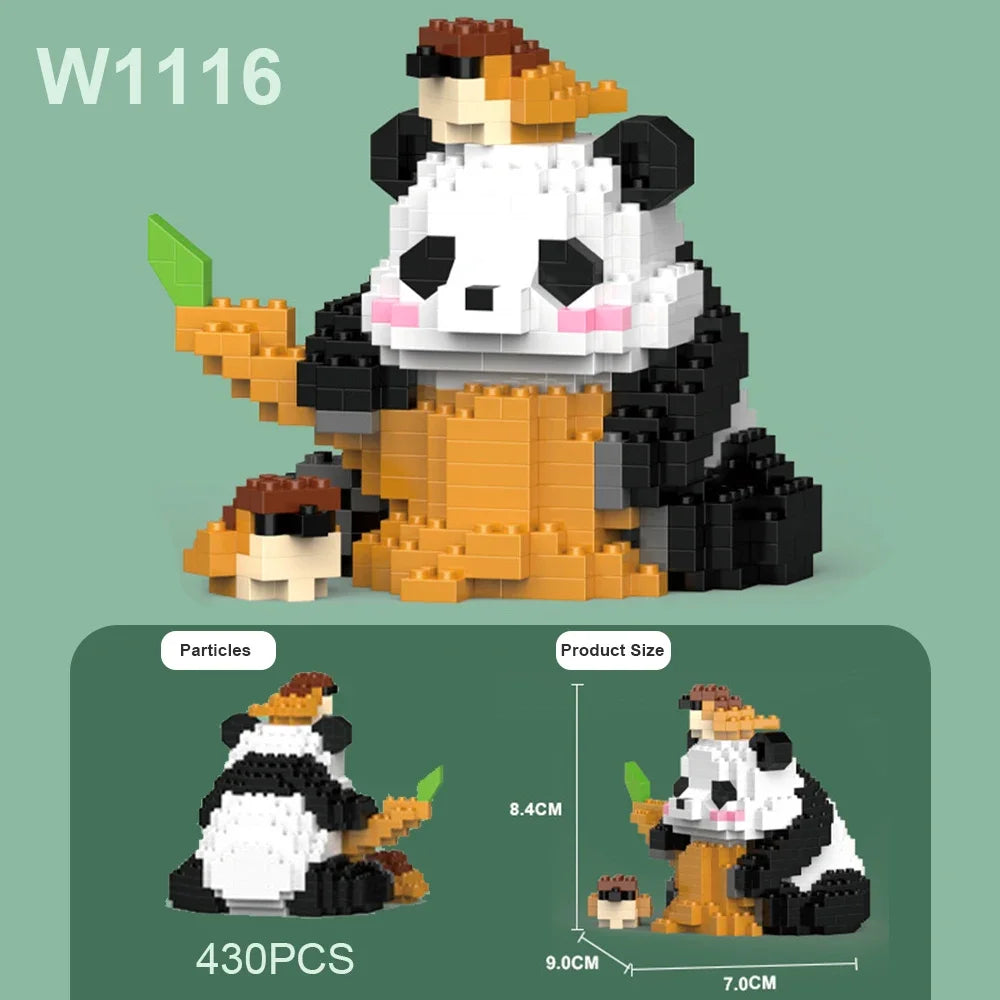 Cute Chinese Panda Building Blocks Set