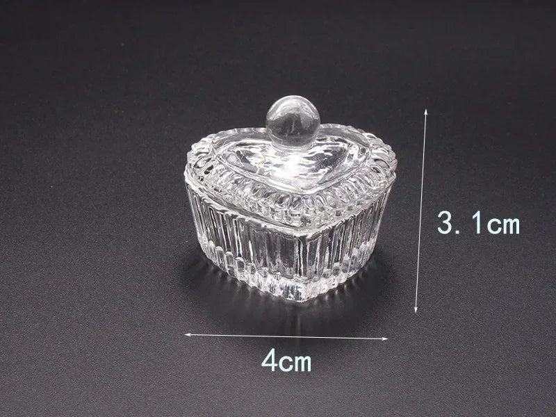Crystal Glass Octagonal Dappen Dish with Lid