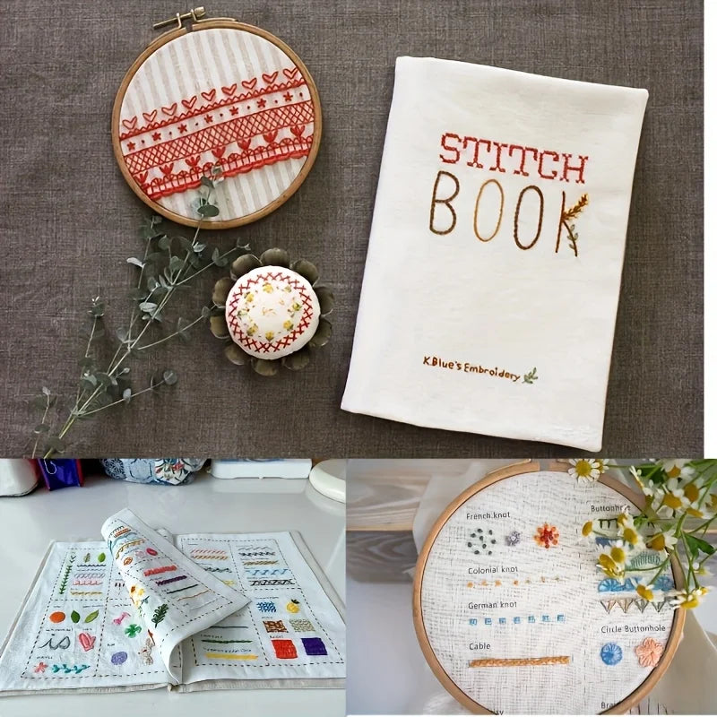 Embroidery Stitch Book Set for DIY Sewing Projects