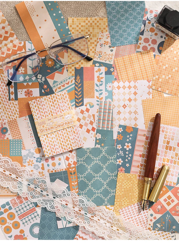 50pcs Vintage Multi-Style Decorative Paper