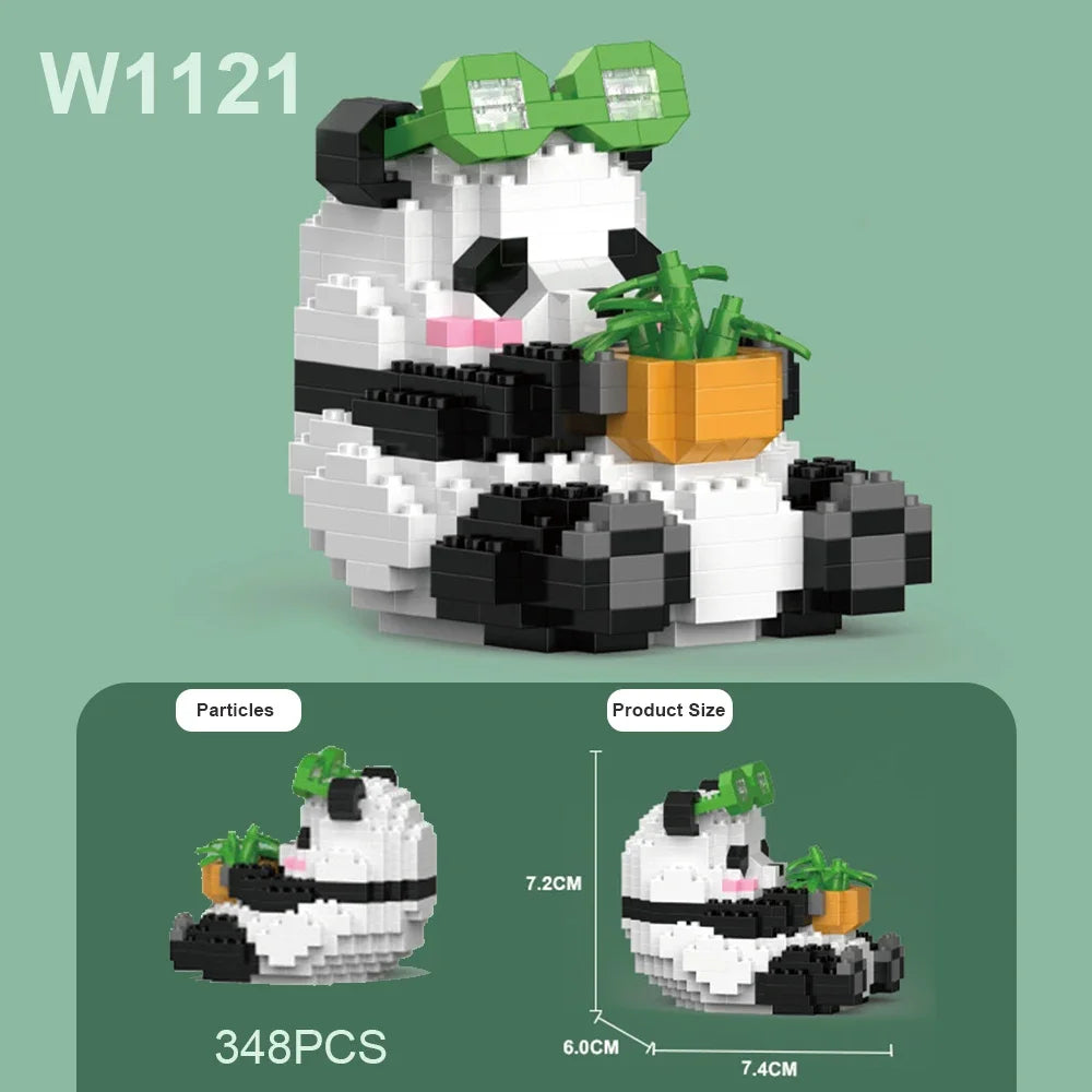 Cute Chinese Panda Building Blocks Set