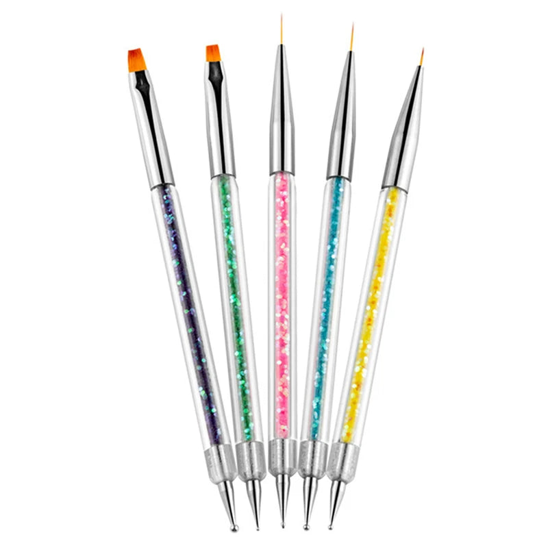 5Pcs Nail Art Dotting & Drawing Brush Set