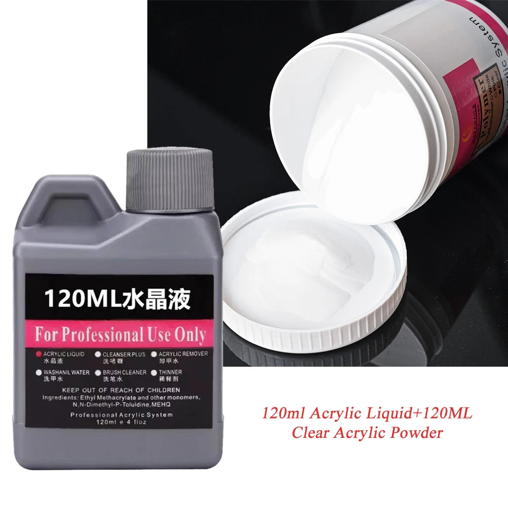 120ml EMA Acrylic Liquid & Pink Builder Powder Set