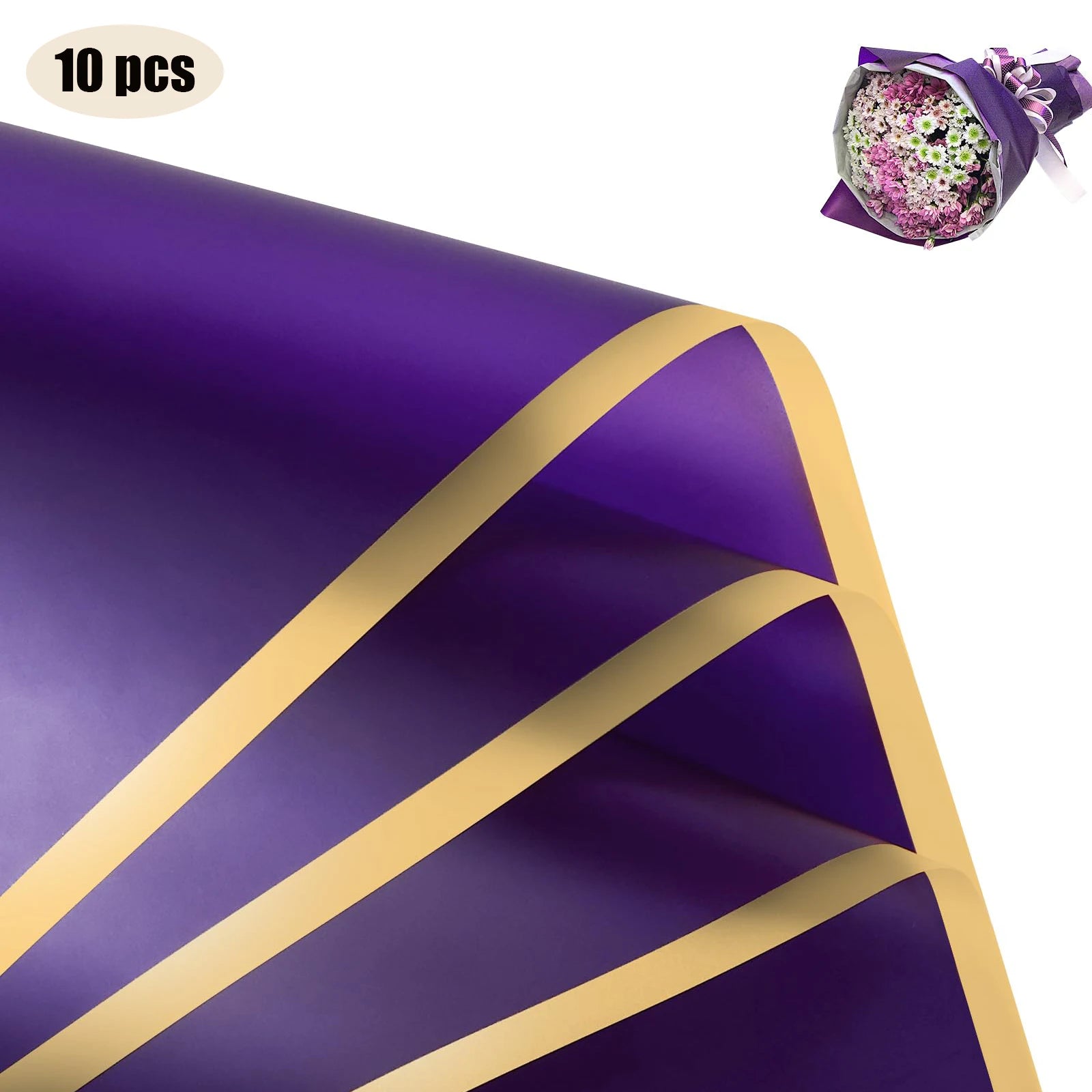 10 Sheets Waterproof Flower Wrapping Paper